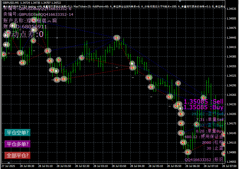 [EA]Single Currency Pair Martin hedge|MT Model Resources
